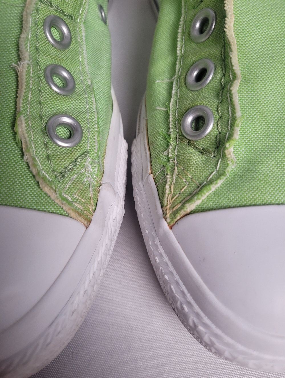 Converse All Star Low Top Lime Green No Laces Slip On Shoe Unisex M 5.5 W 7.5 - Picture 5 of 9